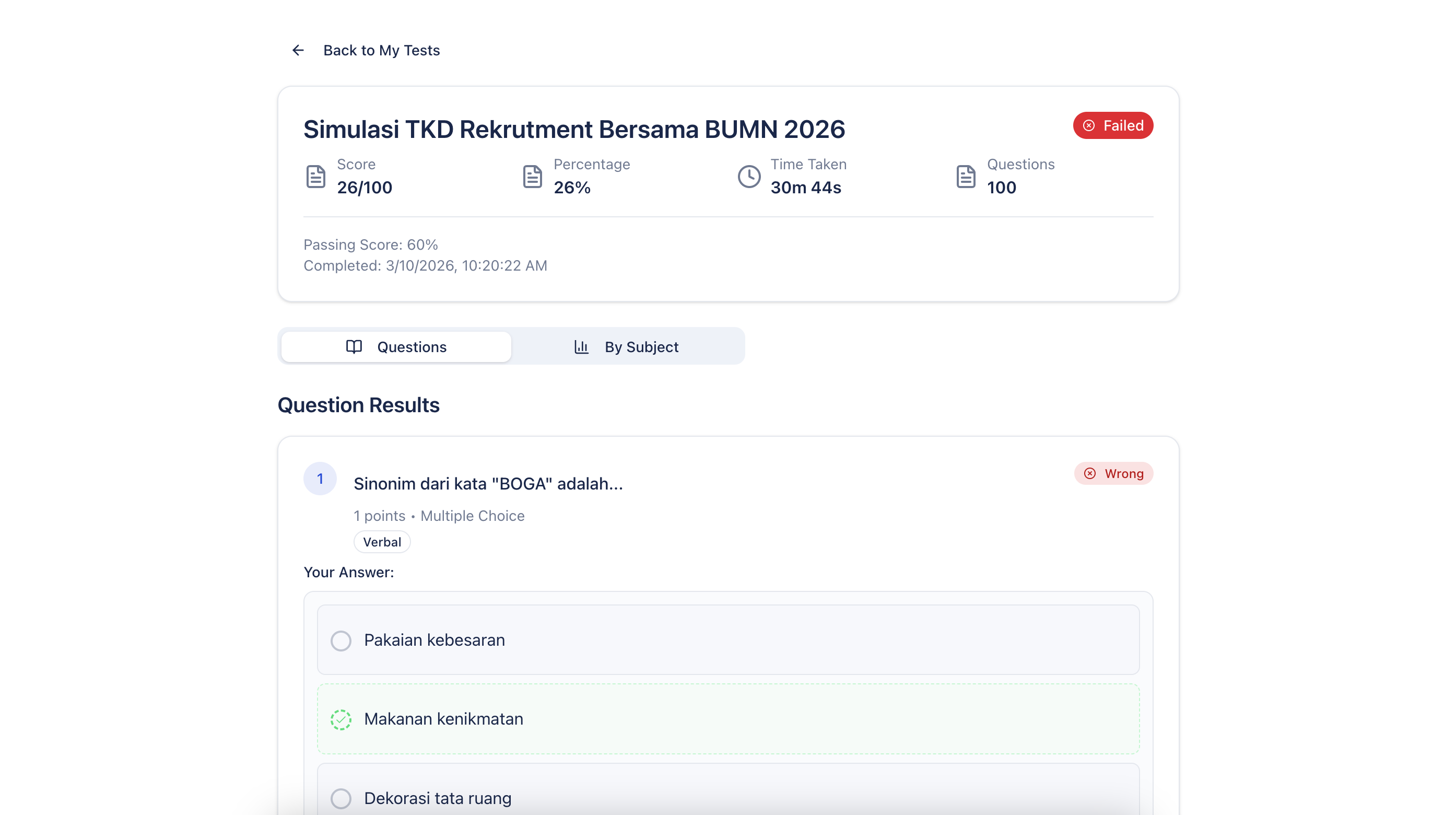 Pembahasan soal Rekrutmen BUMN 2026 lengkap